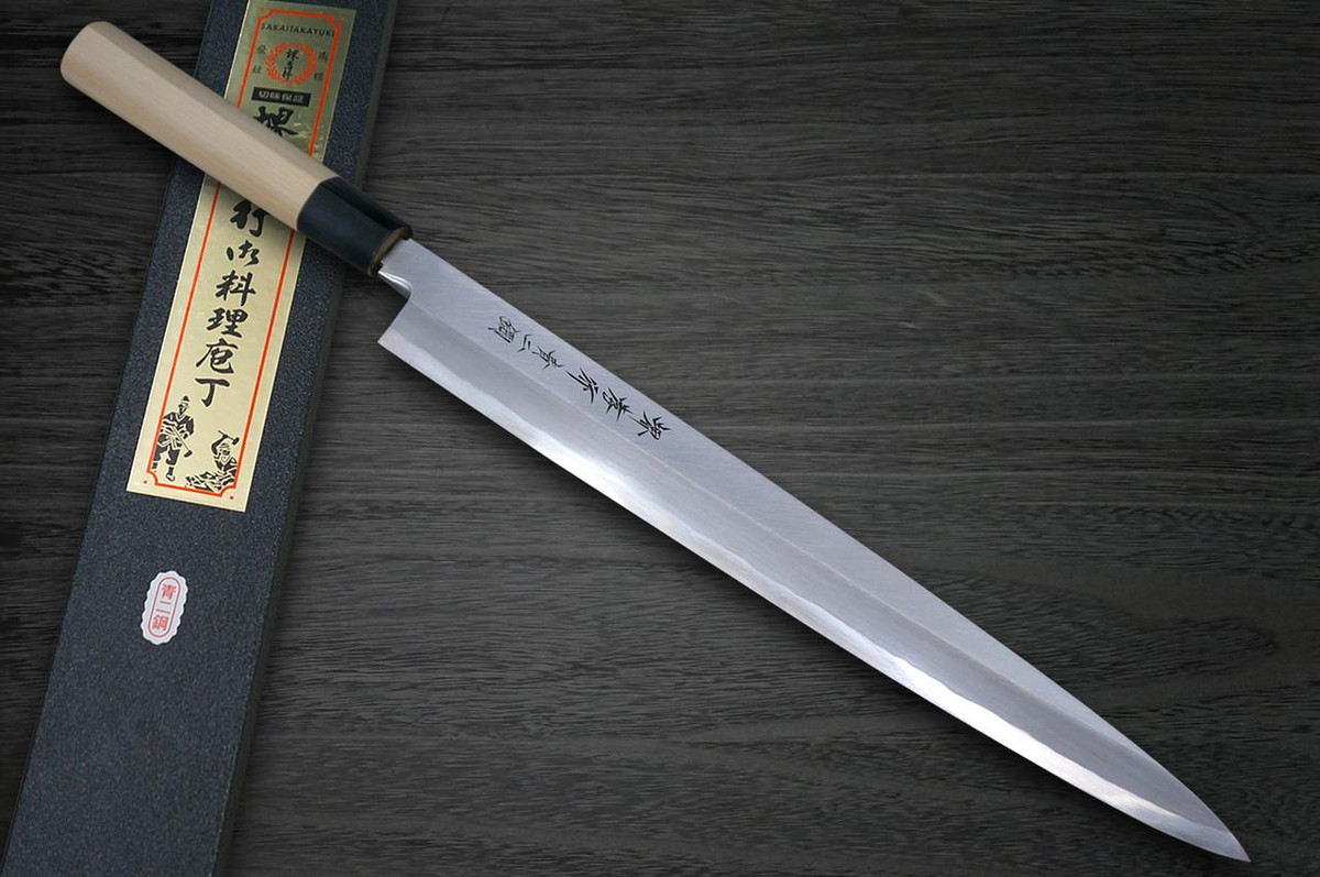 Sakai Takayuki Aoniko Blue 2 Steel Buffalo Tsuba Chef's Yanagiba(Sashimi) 270mm 