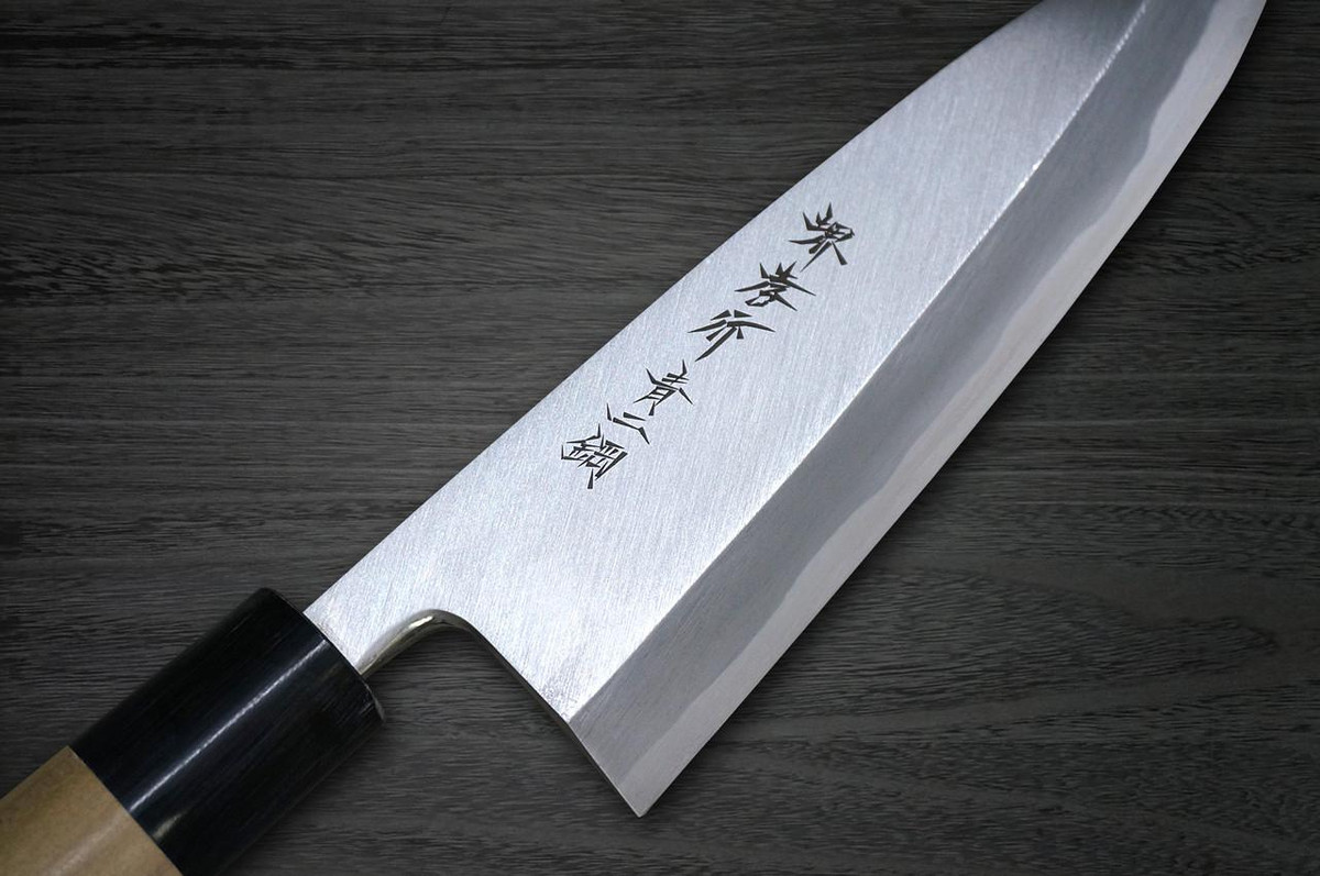 Sakai Takayuki Aoniko Blue 2 Steel Buffalo Tsuba Chef's Deba Knife 150mm 