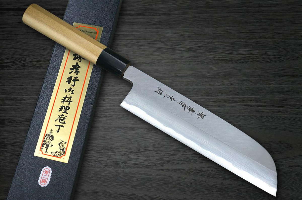 Sakai Takayuki Aoniko Blue 2 Steel Buffalo Tsuba Chef's Kamagata-Usuba(Vegetable) 180mm 