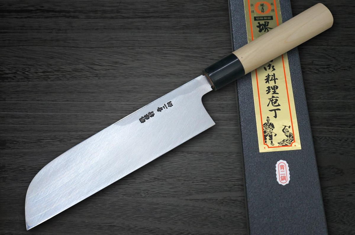 Sakai Takayuki Aoniko Blue 2 Steel Buffalo Tsuba Chef's Kamagata-Usuba(Vegetable) 195mm 