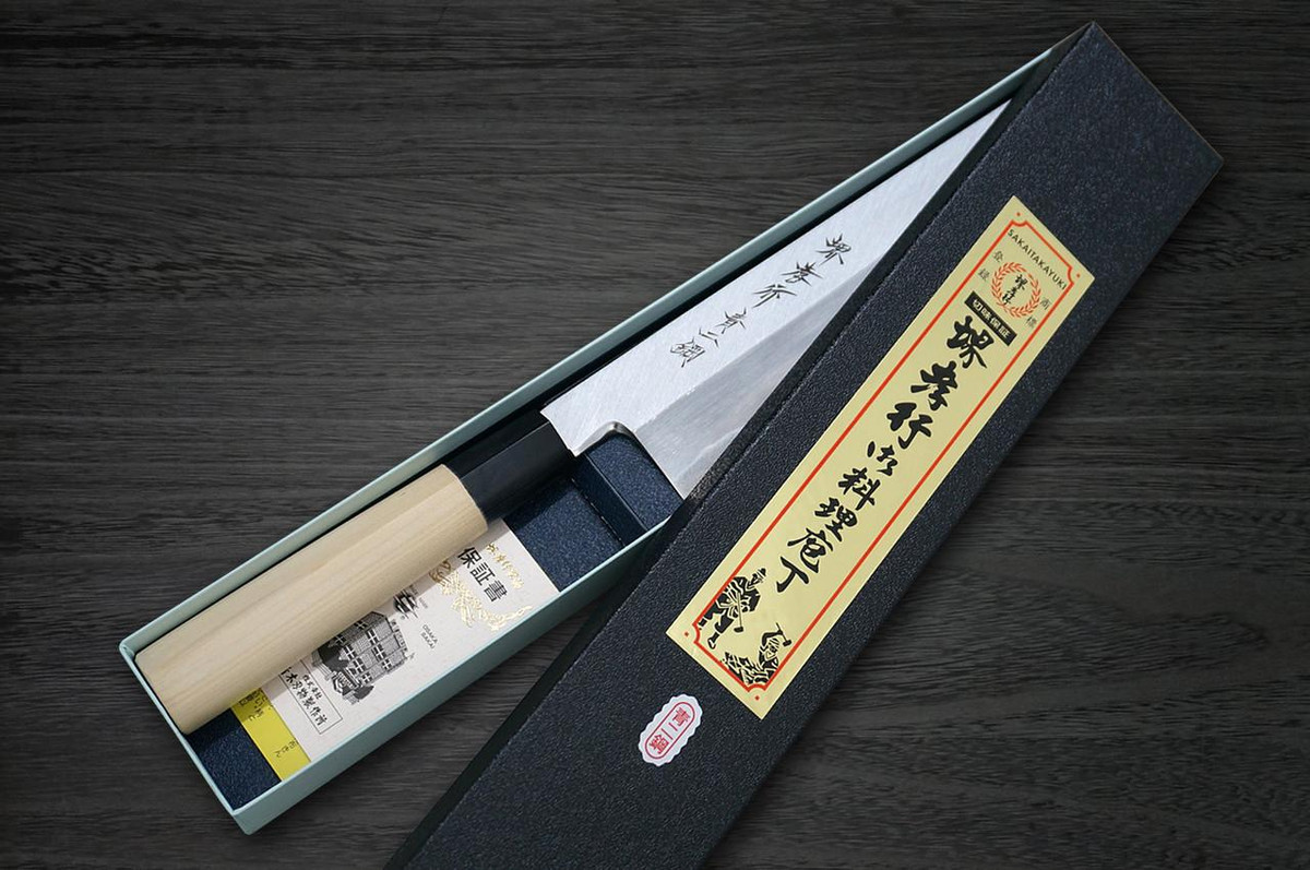 Sakai Takayuki Aoniko Blue 2 Steel Buffalo Tsuba Chef's Usuba(Vegetable) 240mm 