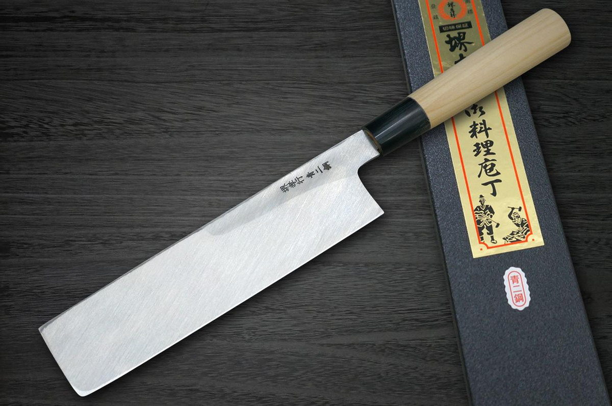 Sakai Takayuki Aoniko Blue 2 Steel Buffalo Tsuba Chef's Usuba(Vegetable) 240mm 