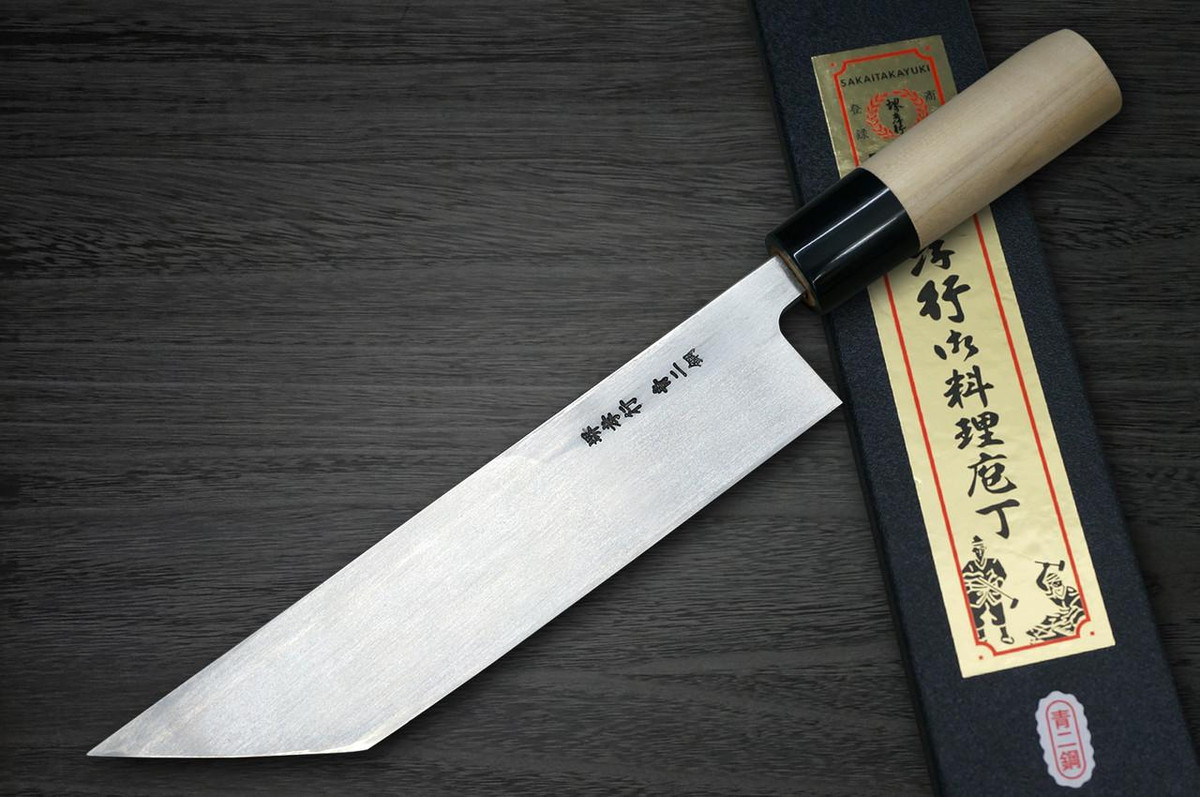 堺孝行青二钢水牛鍔厨师鳗裂刀210毫米| 日本刀具