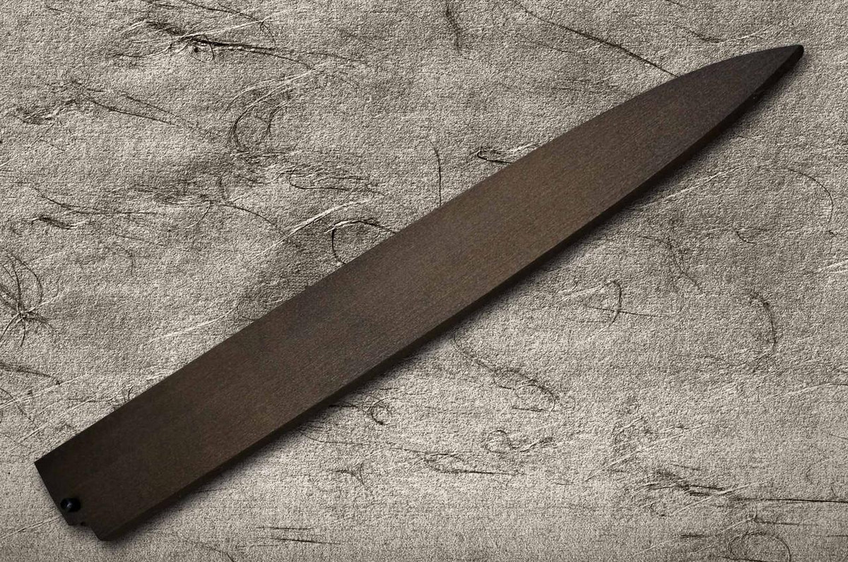 Magnolia Saya Sheath Dark Brown [with Ebony Pin] for 240mm Yanagiba(Sashimi) 