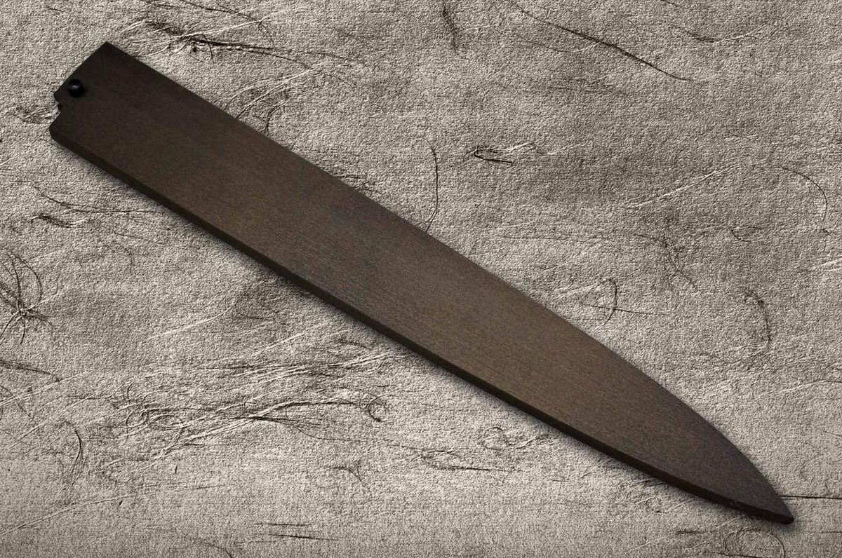 Magnolia Saya Sheath Dark Brown [with Ebony Pin] for 240mm Yanagiba(Sashimi) 