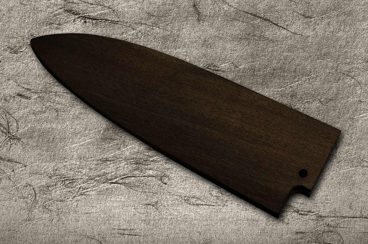 Magnolia Saya Sheath Dark Brown [with Ebony Pin] for 165mm Deba Knife 