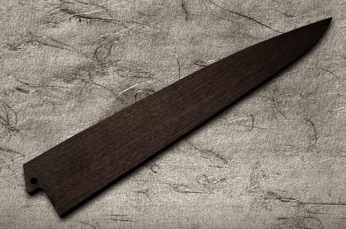 Magnolia Saya Sheath Dark Brown [with Ebony Pin] for 240mm Slicer(Sujihiki) 
