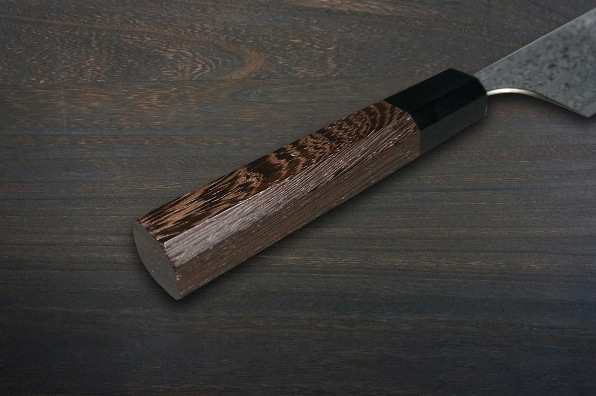 Yoshimi Kato 63 Layer VG10 Black Damascus TR-WG8B Japanese Chef's Kengata-Gyuto Knife 210mm with Wenge Handle 
