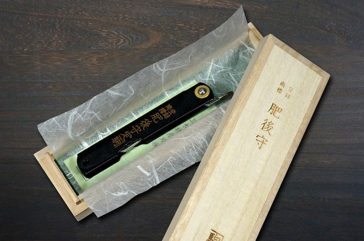 HIGONOKAMI Nagao Kanekoma VG10 Damascus Raden-Makie-Art Folding Petty Knife(Utility) 75mm with Raden Makie Urushi Handle MOMIJI 