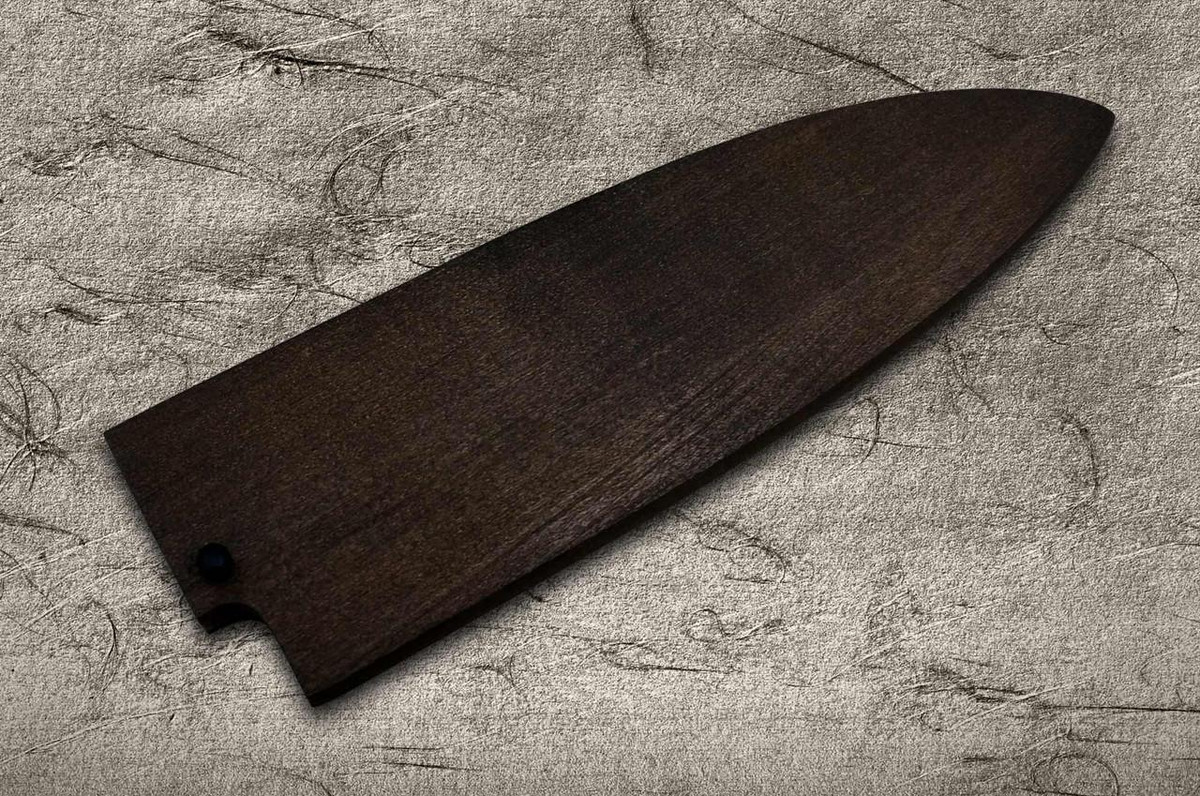 Magnolia Saya Sheath Dark Brown [with Ebony Pin] for 150mm Deba Knife 