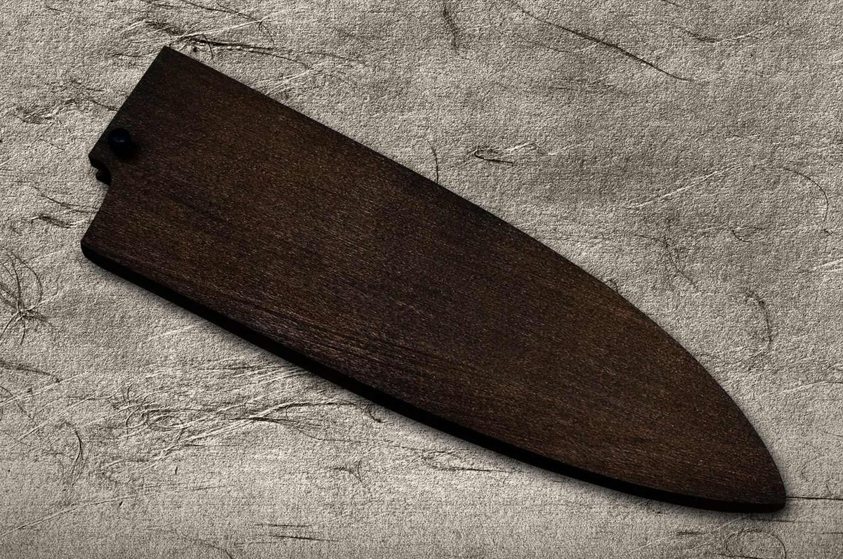 Magnolia Saya Sheath Dark Brown [with Ebony Pin] for 150mm Deba Knife 