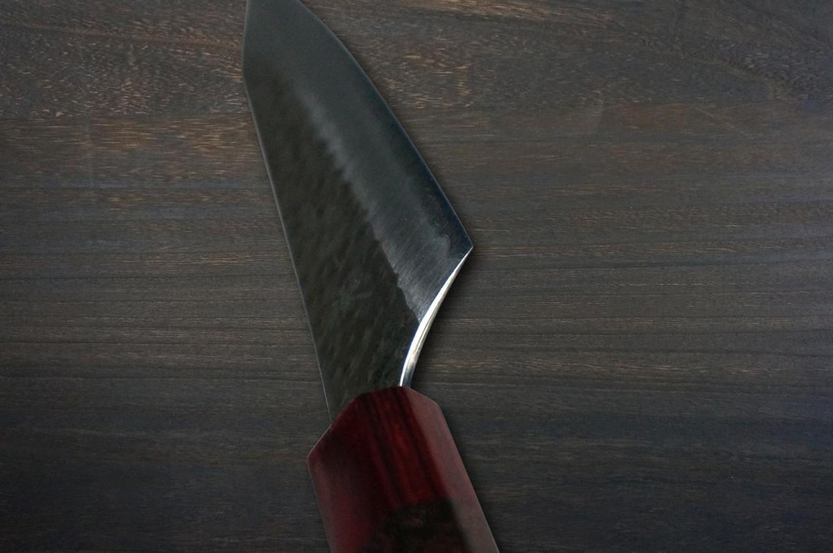 Yu Kurosaki Aogami Super KOKUSEN-EI RS8H Japanese Chef's Petty Knife(Utility) 130mm with Red-Ring Octagonal Handle 