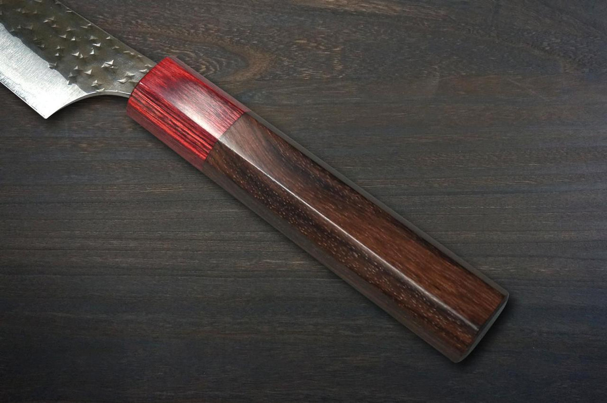 Yu Kurosaki Aogami Super KOKUSEN-EI RS8H Japanese Chef's Petty Knife(Utility) 130mm with Red-Ring Octagonal Handle 