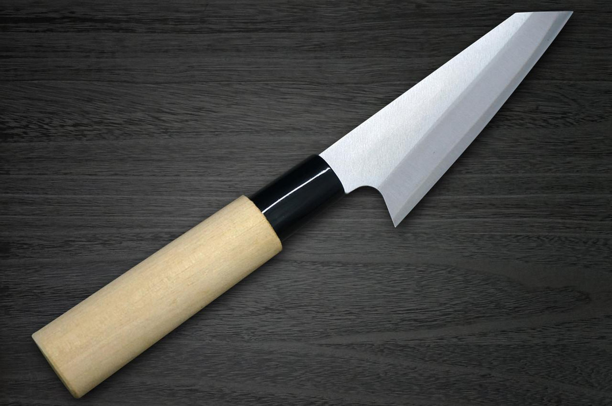 Misuzu Warikomi High-Carbon Steel Stainless Clad Japanese Chef's Kritsuke Petty Knife(Utility) 105mm with Magnolia Handle 