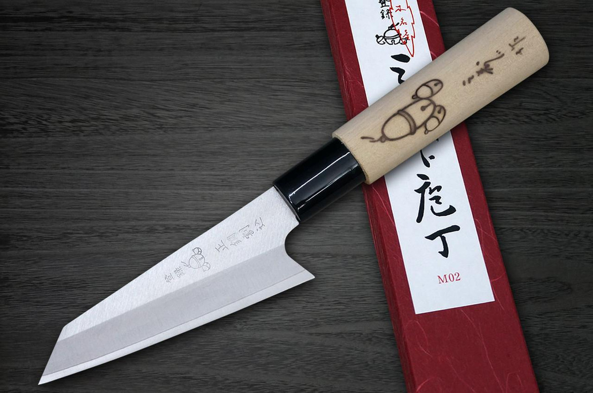 Misuzu Warikomi High-Carbon Steel Stainless Clad Japanese Chef's Kritsuke Petty Knife(Utility) 105mm with Magnolia Handle 