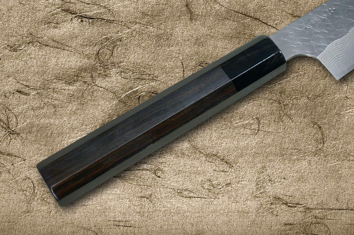 Nigara SPG-STRIX Damascus Hammered EB8B Japanese Chef's Slicer(Sujihiki) 270mm with Ebony Handle 