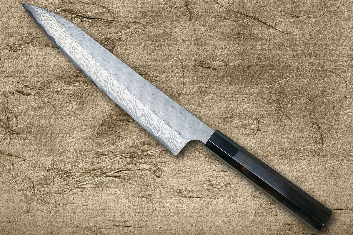 Nigara SPG-STRIX Damascus Hammered EB8B Japanese Chef's Slicer(Sujihiki) 270mm with Ebony Handle 