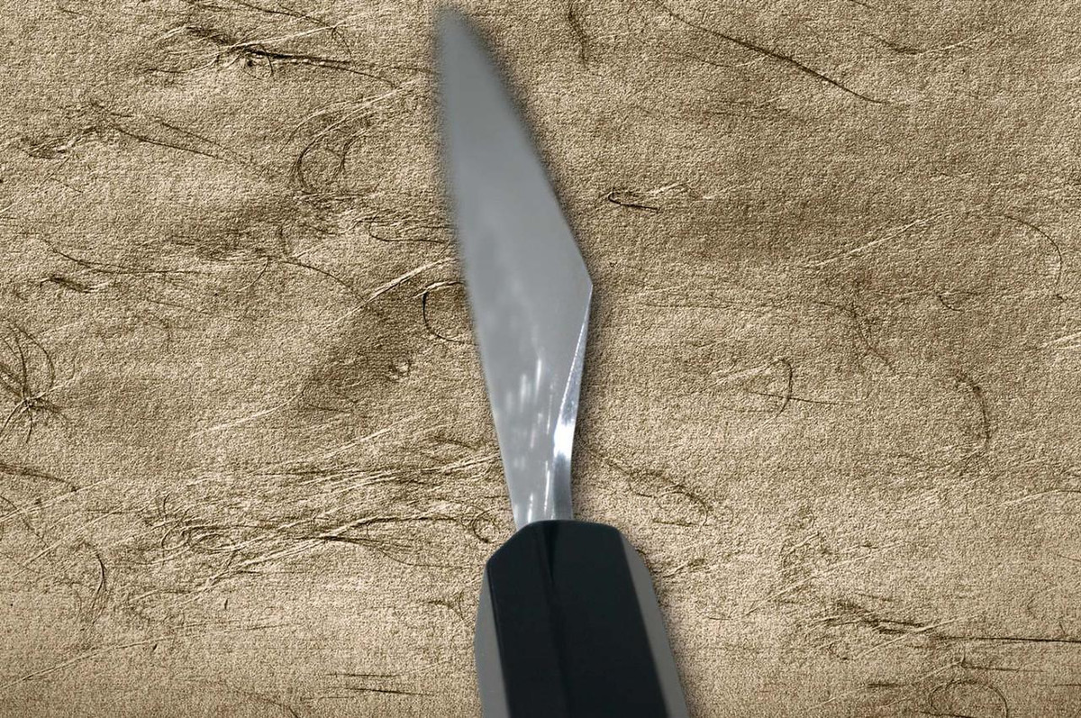 Nigara SPG-STRIX Damascus Hammered EB8B Japanese Chef's Petty Knife(Utility) 150mm with Ebony Handle 