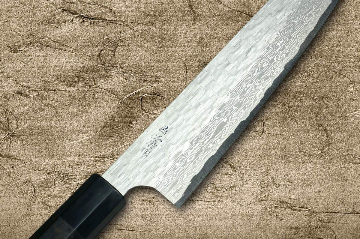 Nigara VG-XEOS Damascus Hammered EB8B Japanese Chef's Gyuto Knife 210mm with Ebony Handle 