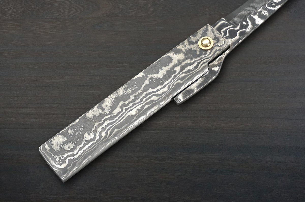 Takeshi Saji Higonokami Folding VG10 Black Damascus Petty Knife