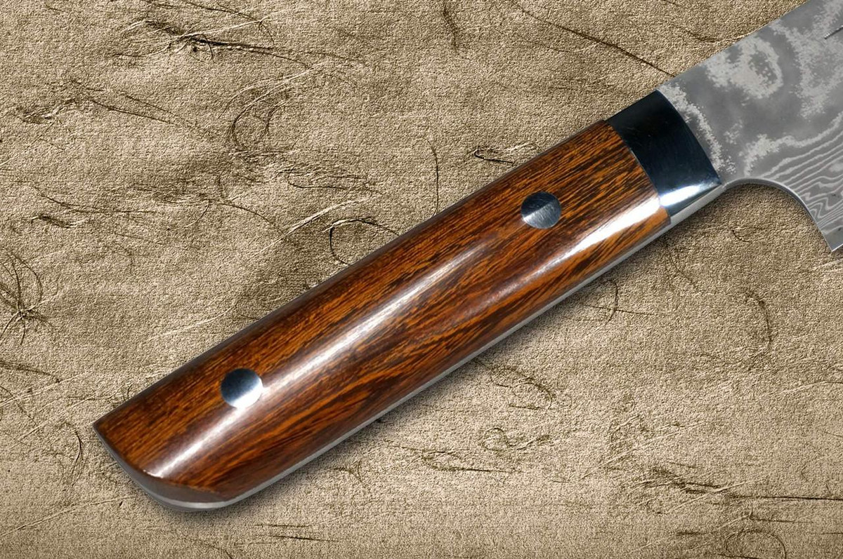 Takeshi Saji VG10 Black Damascus IR Japanese Chef's Slicer(Sujihiki) 270mm with Desert Ironwood Handle [Straight] 