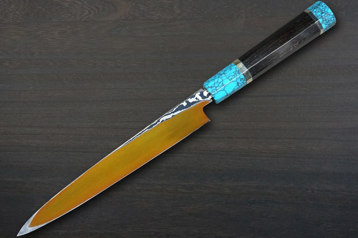 Keiichi Fujii HEKIRYUSHI Aogniko Black Damascus Japanese Chef's