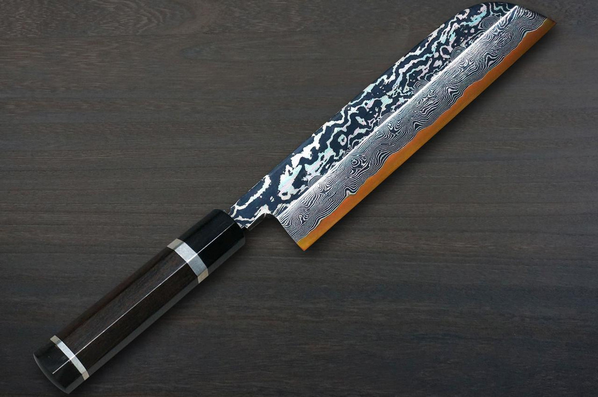 Keiichi Fujii HEKIRYUSHI Aogniko Black Damascus Japanese Chef's