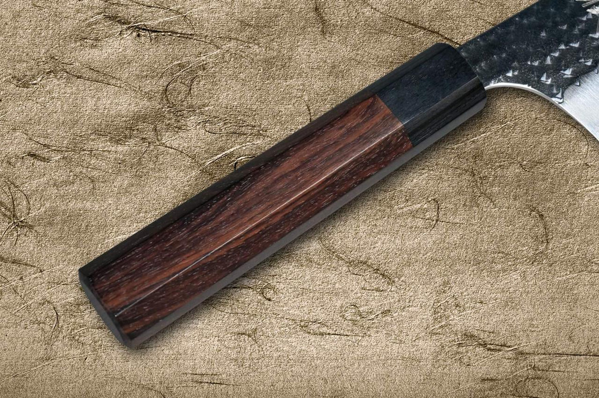 Yu Kurosaki R2(SG2) Hammered SENKO-EI WA RS8B Japanese Chef's Gyuto Knife 210mm with Buffalo Ring Octagonal Handle 