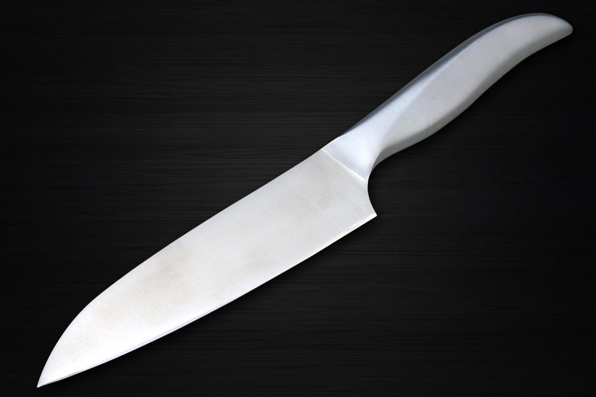 Shimomura PRO-Grade All Stainless Sharp Japanese Chef's Gyuto Knife 170mm with All Stainess Handle 