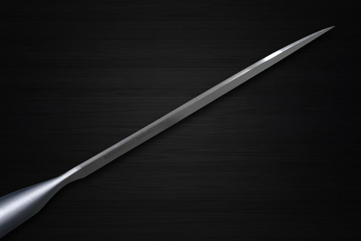 Shimomura PRO-Grade All Stainless Sharp Japanese Chef's Santoku Knife 145mm with All Stainess Handle 