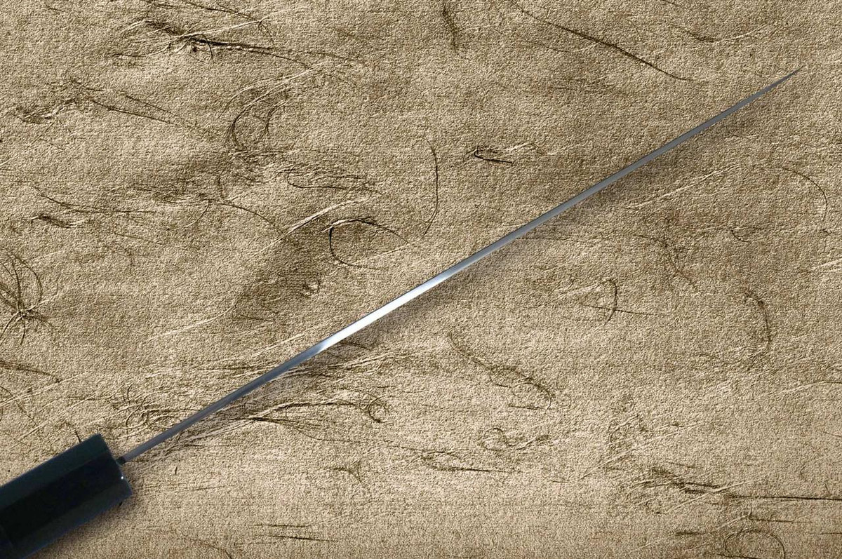 Sakai Takayuki White No.2 Honyaki Wave-Art Japanese Chef's Gyuto Knife 240mm with Ebony Handle 