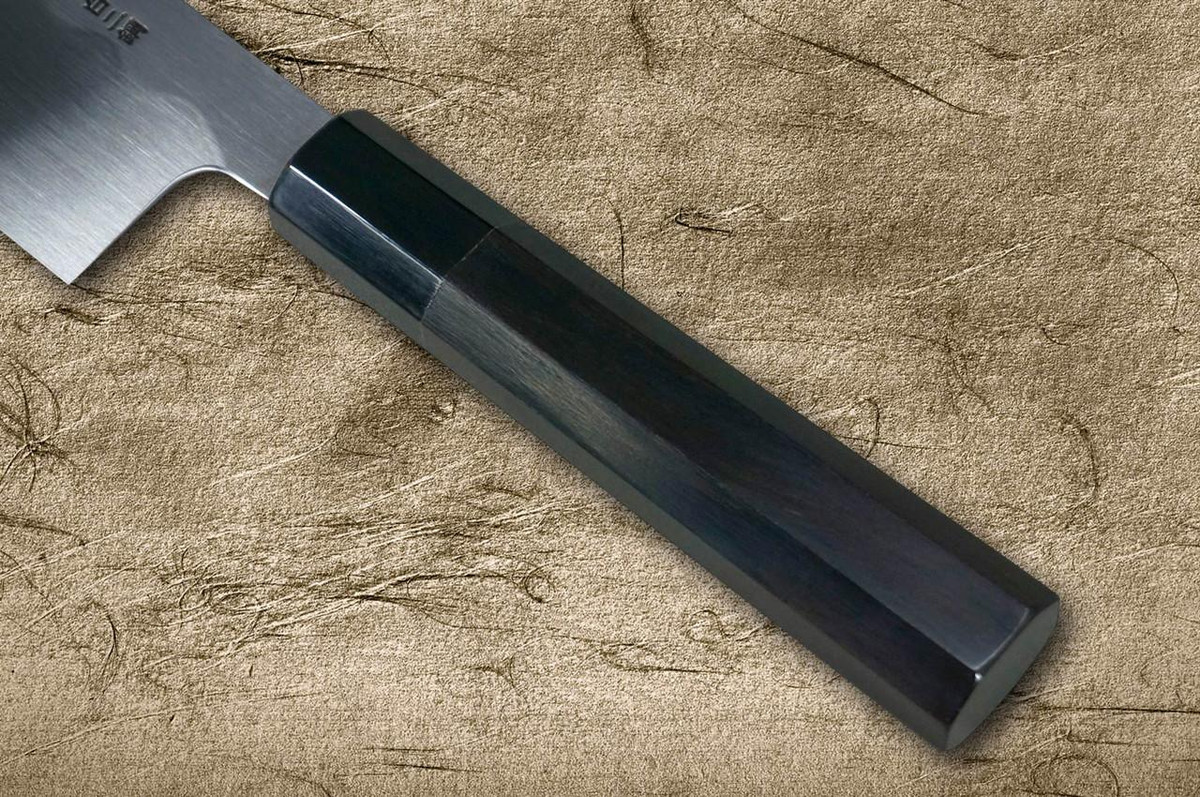 Sakai Takayuki White No.2 Honyaki Wave-Art Japanese Chef's Gyuto Knife 240mm with Ebony Handle 