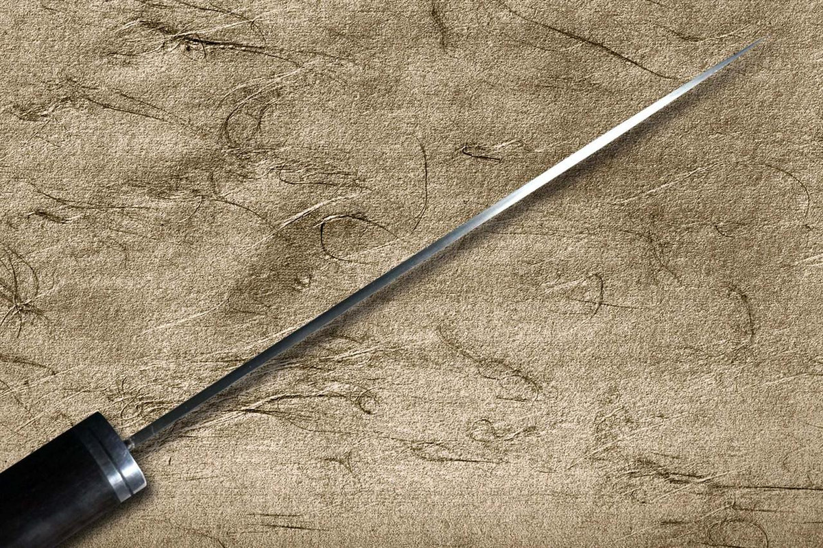 Sakai Takayuki 33-Layer VG10 Damascus SGN Chef's Signature Utility Steak Petty Knife 120mm with Wood Handle [Dark Ebony] 