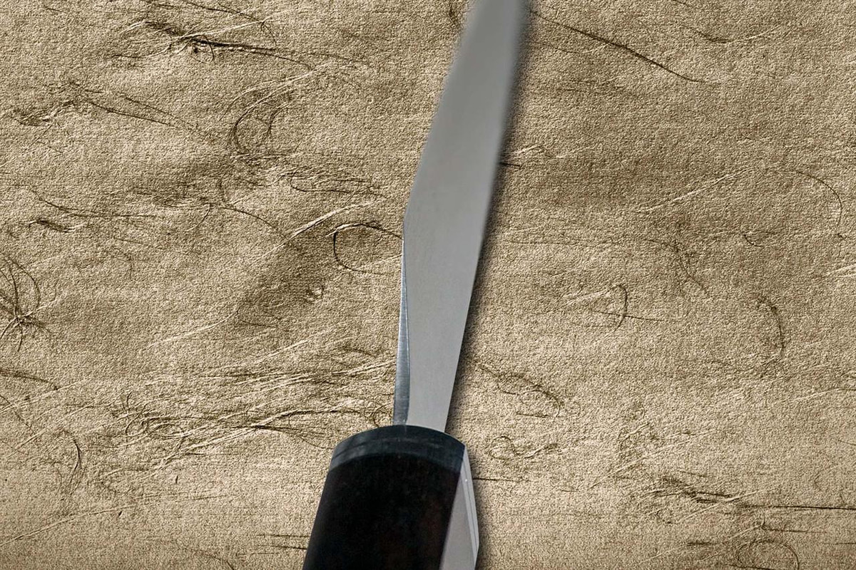 Sakai Takayuki 33-Layer VG10 Damascus SGN Chef's Signature Utility Steak Petty Knife 120mm with Wood Handle [Dark Ebony] 