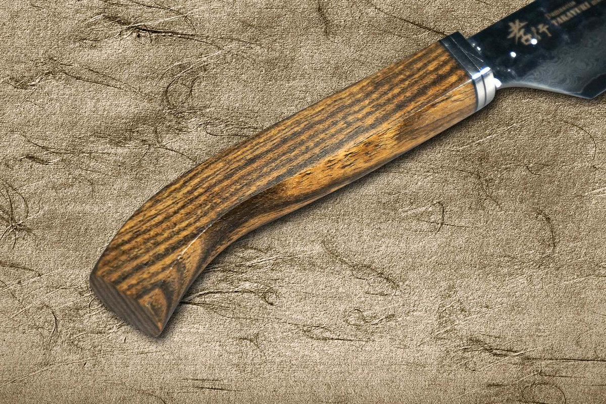 Sakai Takayuki 33-Layer VG10 Damascus SGN Chef's Signature Utility Steak Petty Knife 120mm with Wood Handle [Golden Ebony] 
