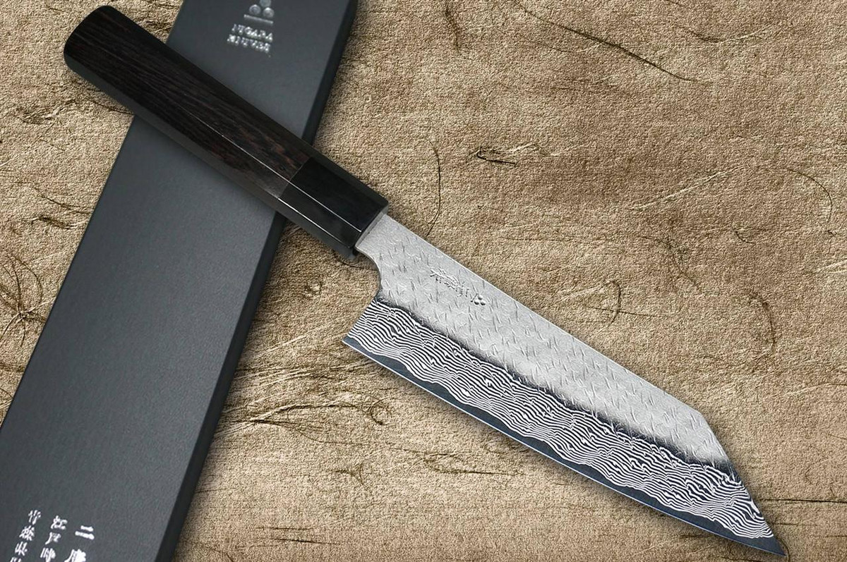 Nigara SPG-STRIX Damascus Hammered EB8B Japanese Chef's Bunka