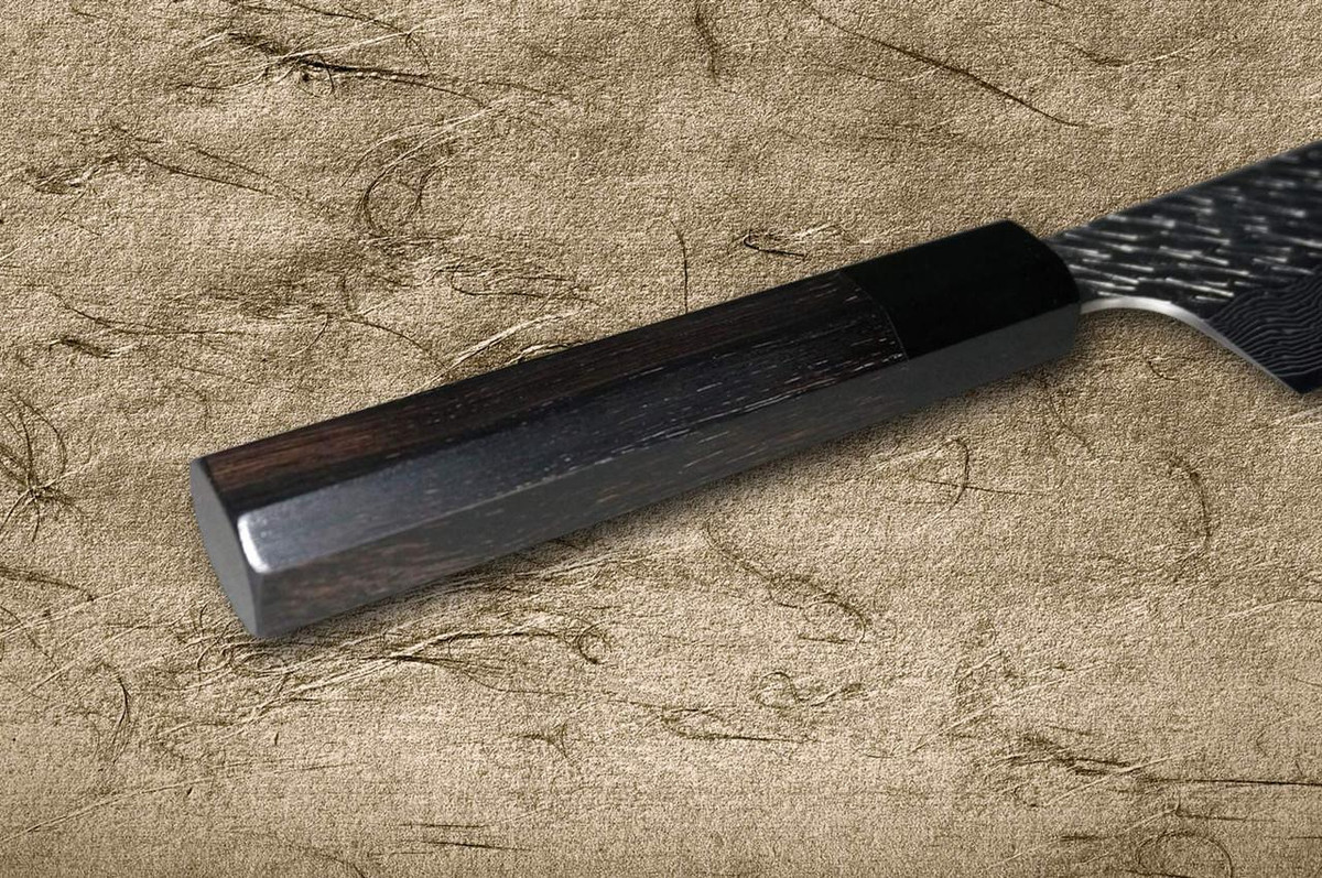 Nigara SPG-STRIX Damascus Hammered EB8B Japanese Chef's Nakiri(Vegetable) 180mm with Ebony Handle 