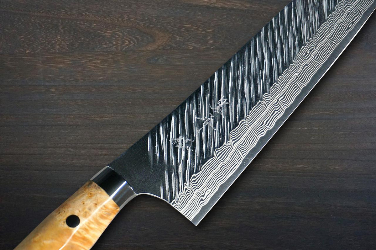 Yu Kurosaki R2(SG2) Damascus FUJIN Custom MPWC Japanese Chef's Gyuto Knife 210mm with Maple Wood Handle 