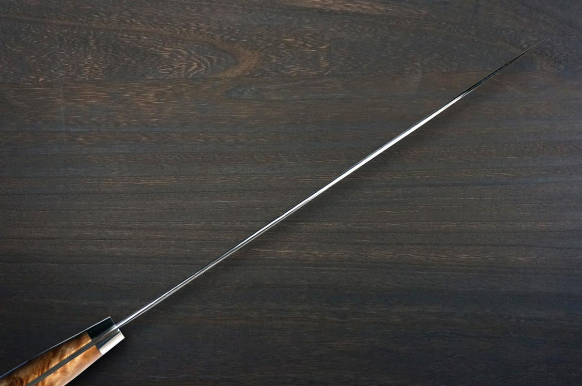 Yu Kurosaki R2(SG2) Damascus SHIZUKU Custom STWRC Japanese Chef's Gyuto Knife 210mm with Stabilized Hybrid Wood Handle [Red] 