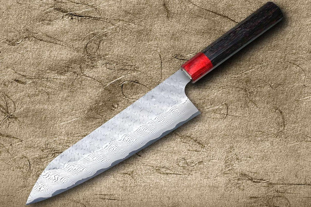 Nigara SPG-STRIX 达马斯克锤纹RS8R 日本主厨牛刀210mm 红圈紫檀木柄
