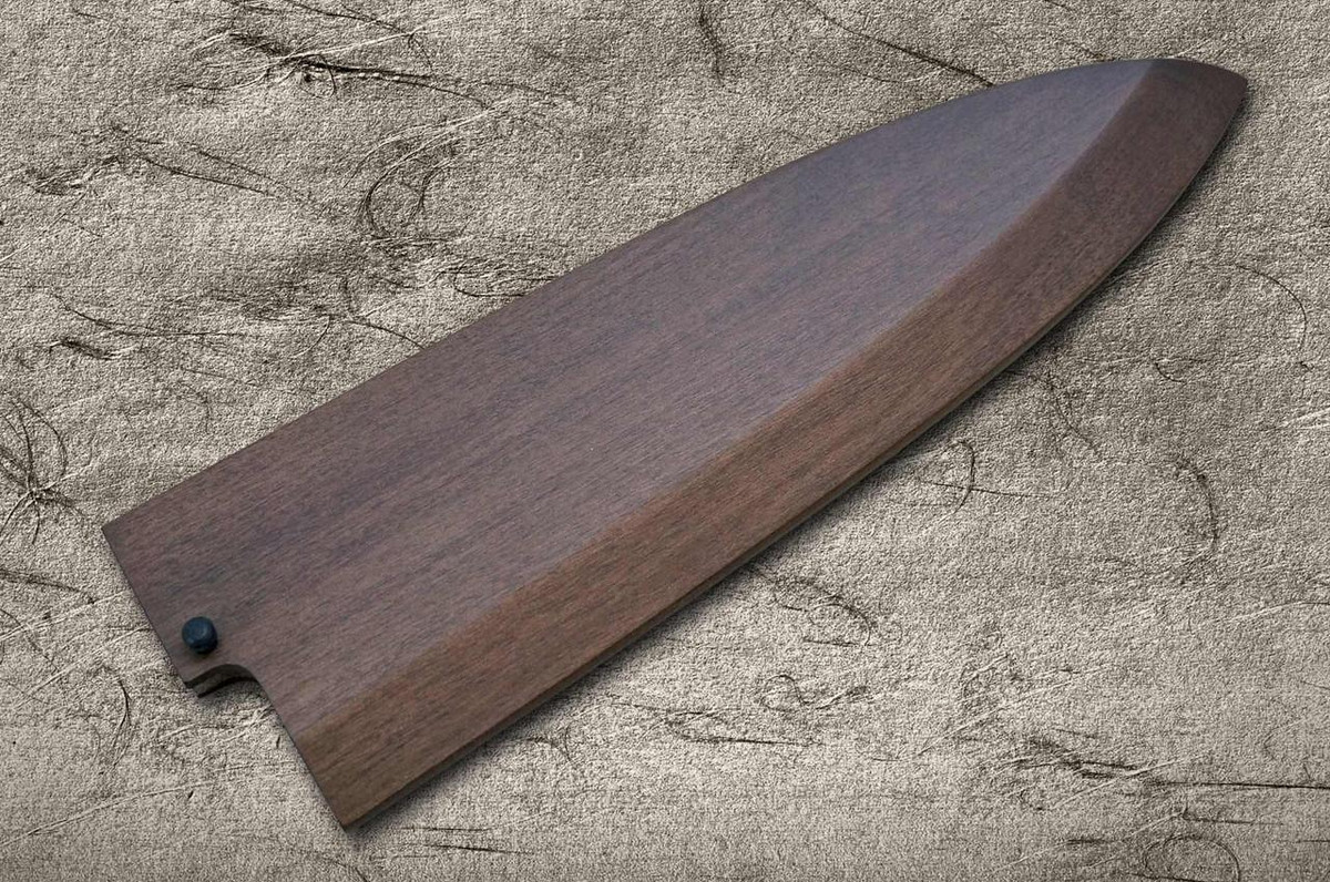 Magnolia Saya Sheath Dark Brown [with Ebony Pin] for 210mm Deba Knife 