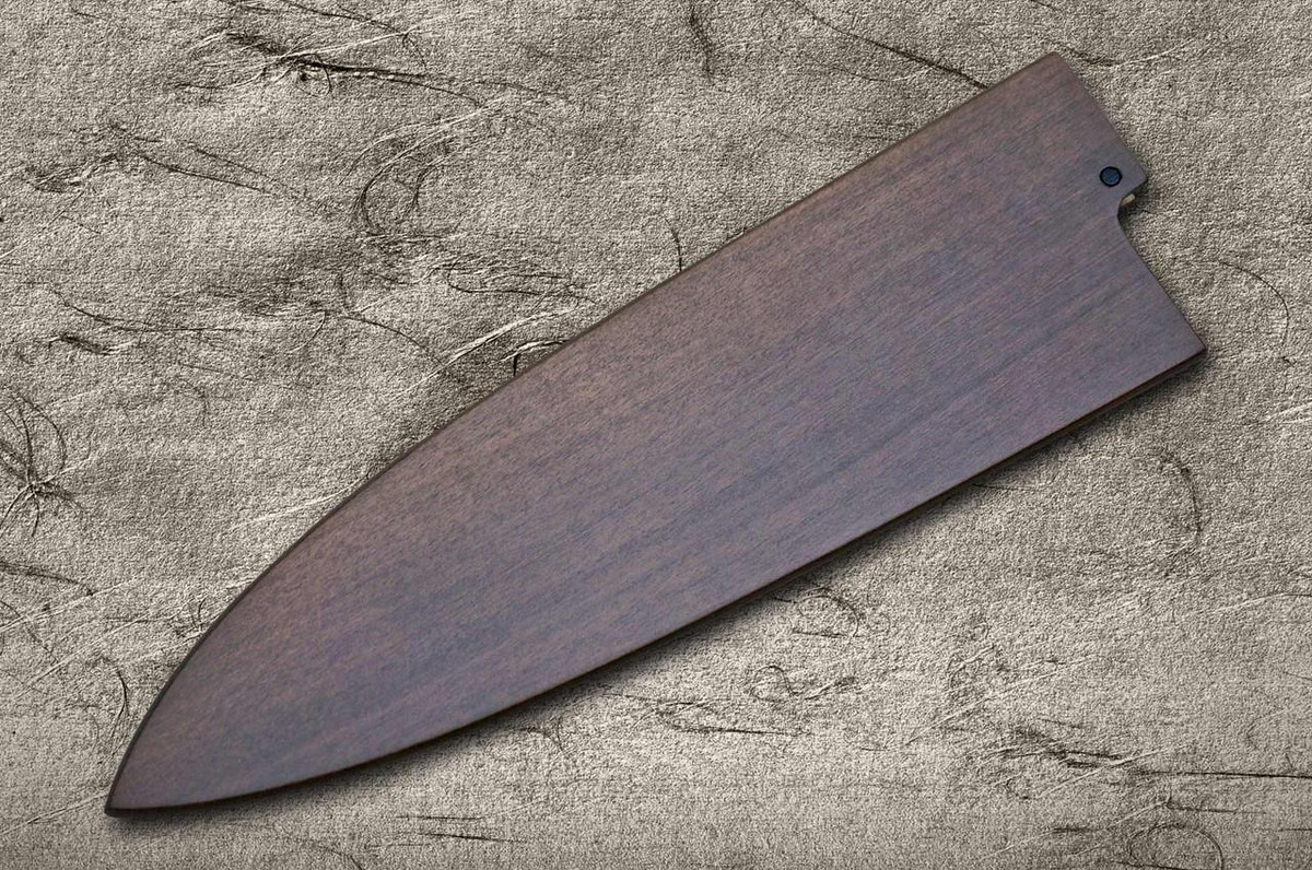 Magnolia Saya Sheath Dark Brown [with Ebony Pin] for 240mm Deba Knife 