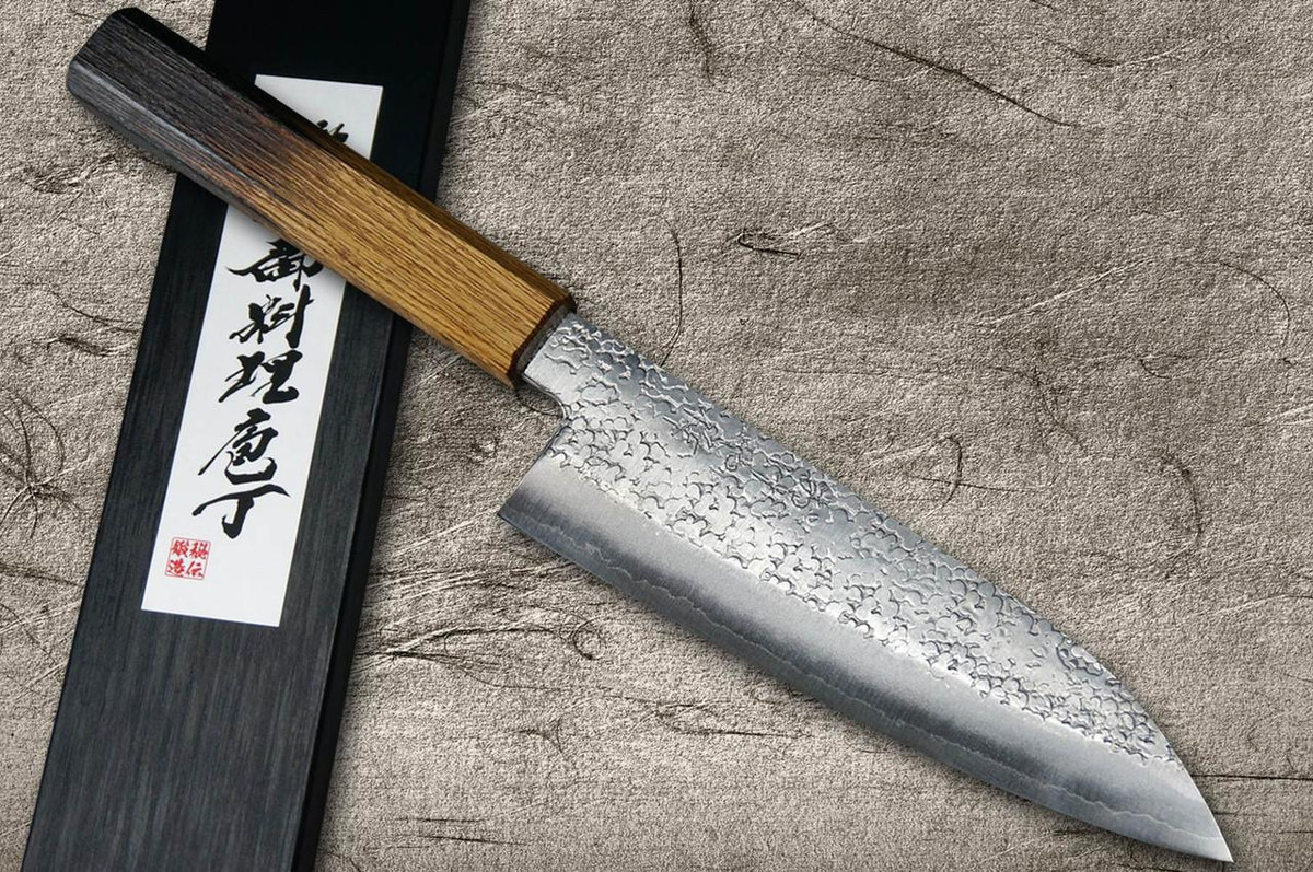 Okeya Gingami No.3 Hammered OK8B Japanese Chef's Santoku Knife