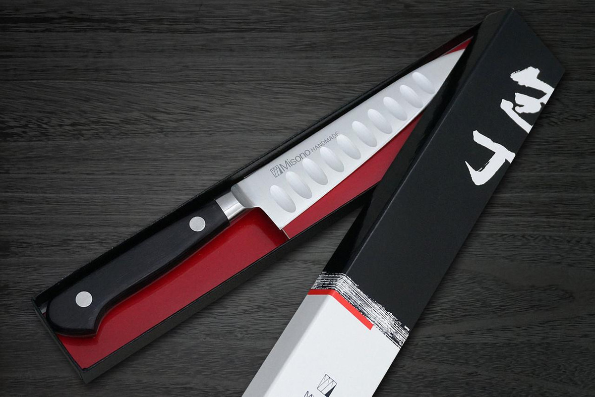 Misono MV Stainless Dimples(Salmon) Japanese Chef's Petty Knife(Utility) 130mm 
