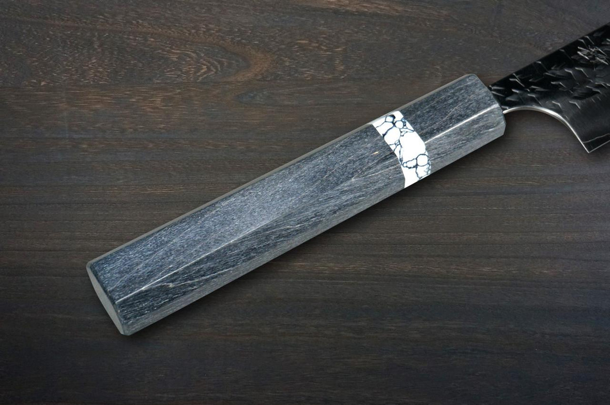 Yoshimi Kato R2 HYO Hammered STWA Japanese Chef's Slicer(Sujihiki