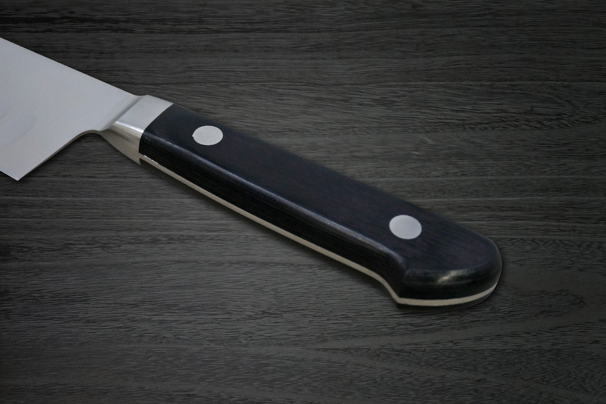 Coltello Gyuto da Chef Giapponese Misono MV in Acciaio Inox con Alveoli (Salmon) 180mm