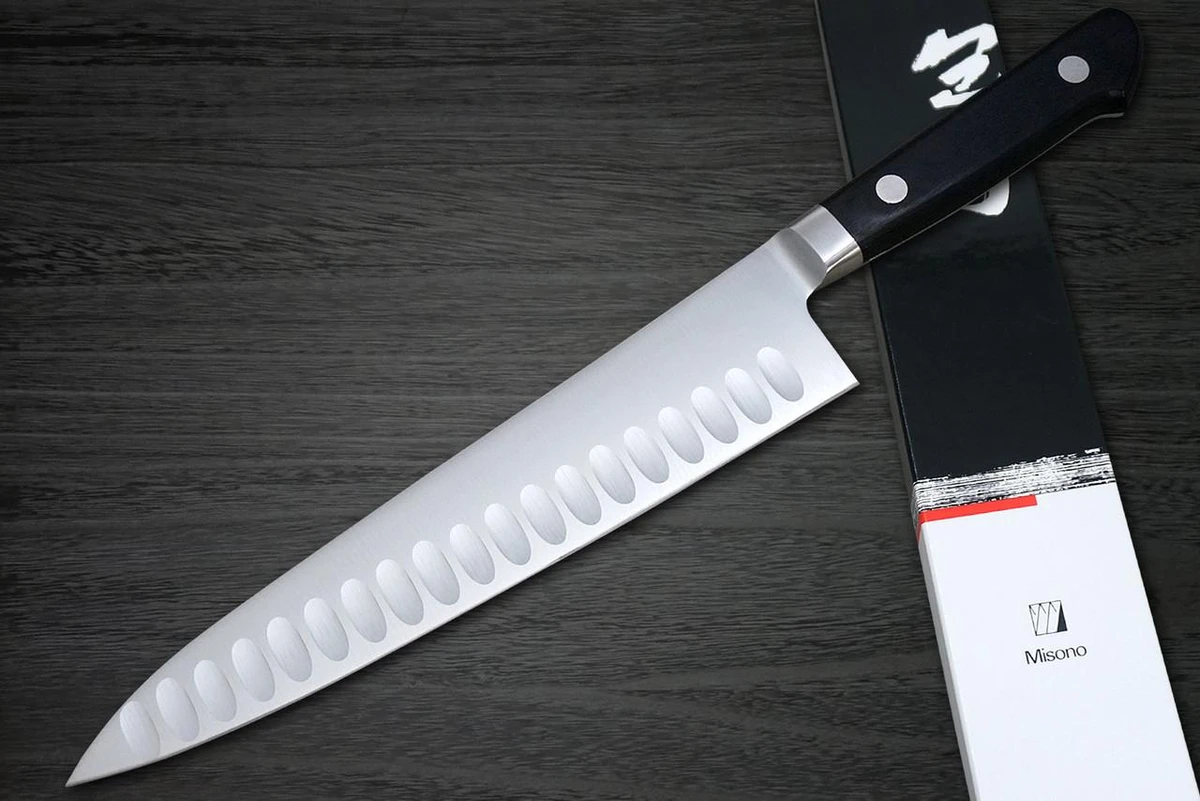 Misono MV Stainless Dimples(Salmon) Japanese Chef's Gyuto Knife 180mm 