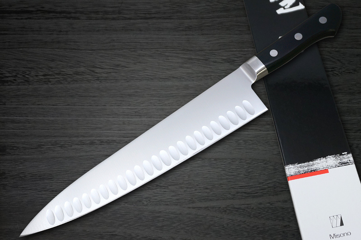 Misono MV Edelstahl Dimples(Lachs) Japanisches Chefkoch-Gyuto-Messer 300mm