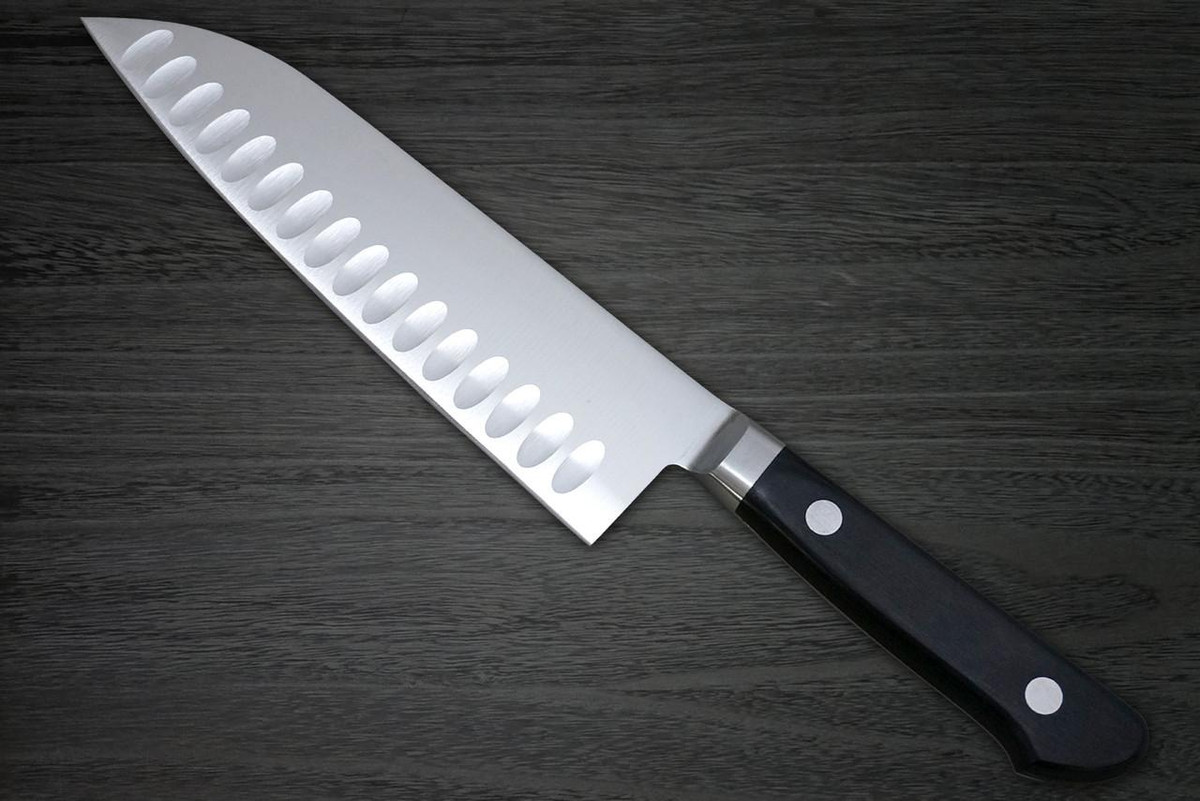 Misono MV Stainless Dimples(Salmon) Japanese Chef's Santoku Knife 180mm 