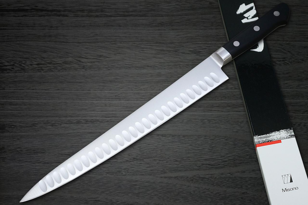 Misono MV Stainless Dimples(Salmon) Japanese Chef's Slicer(Sujihiki) 300mm 